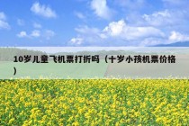 10岁儿童飞机票打折吗（十岁小孩机票价格）