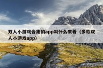 双人小游戏合集的app叫什么来着（多款双人小游戏app）