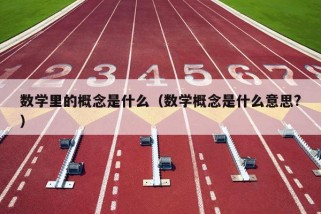 数学里的概念是什么（数学概念是什么意思?）