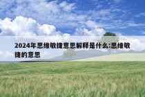 2024年思维敏捷意思解释是什么:思维敏捷的意思