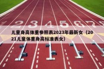 儿童身高体重参照表2023年最新女（2021儿童体重身高标准表女）