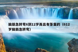 脑筋急转弯6到12岁而且有答案的（612岁脑筋急转弯）