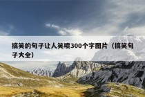 搞笑的句子让人笑喷300个字图片（搞笑句子大全）