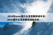 2024年poss是什么意思翻译成中文:poss是什么意思翻译成中文的