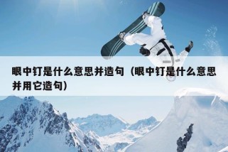 眼中钉是什么意思并造句（眼中钉是什么意思并用它造句）