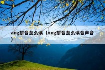 ang拼音怎么读（ong拼音怎么读音声音）