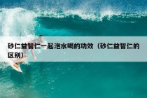 砂仁益智仁一起泡水喝的功效（砂仁益智仁的区别）