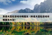 勇者大冒险游戏攻略图文（勇者大冒险游戏攻略图文大全）